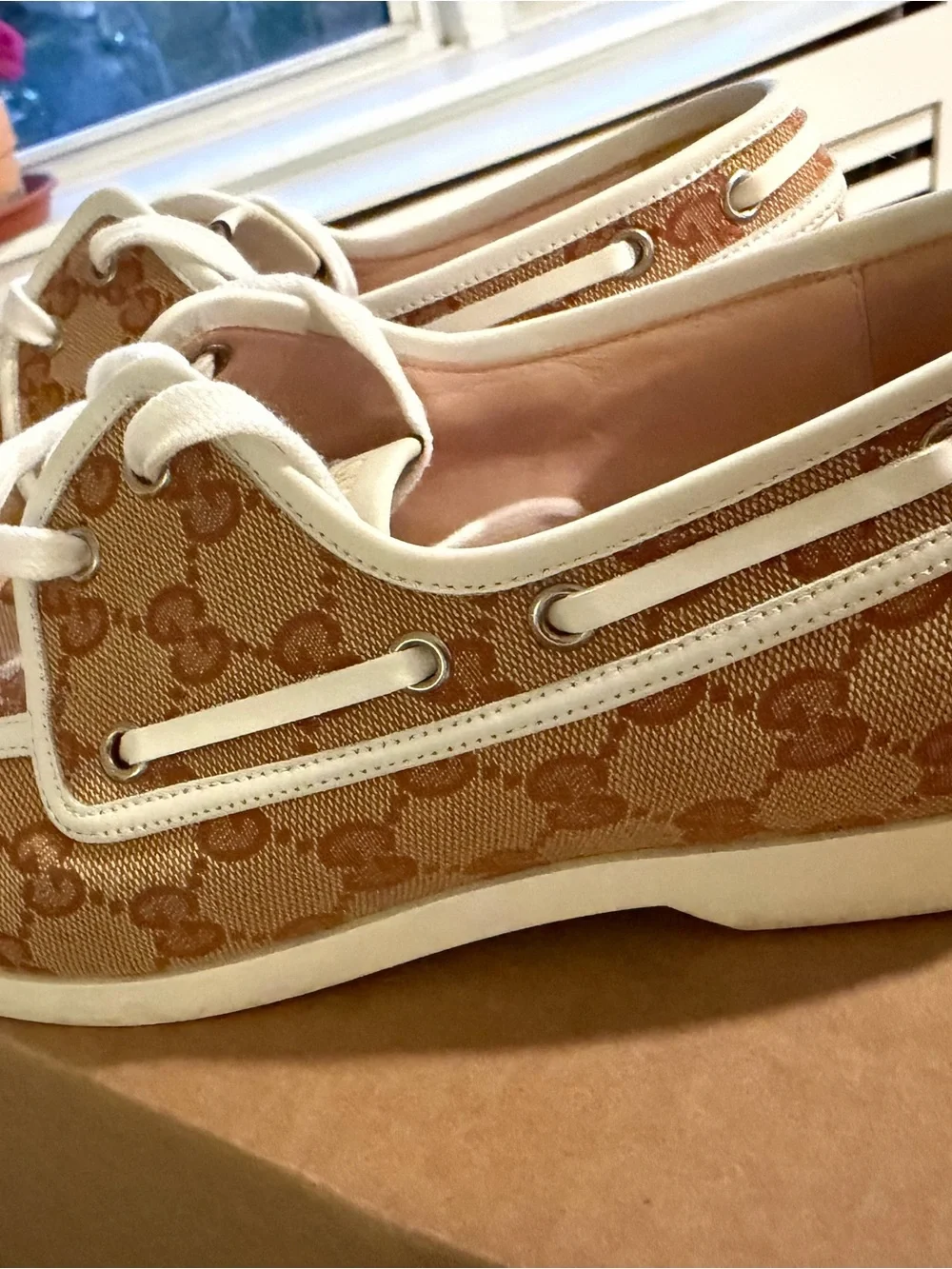 Gucci GG Canvas Boat Shoes